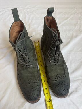 Marc Nolan Belmont Green Suede Wingtip Chukka Boots - Classic Lace-Up Men’s 9